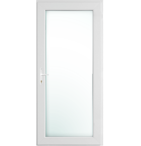 Porta exterior PVC vidro duplo transparente 200X80CM Direita